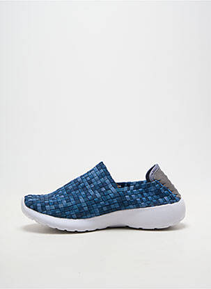 Baskets bout rond talon plat jusqu'à 3cm bleu ROCK SPRING femme