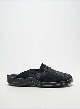 Chaussons/pantoufles bout rond bout rond noir ROHDE homme