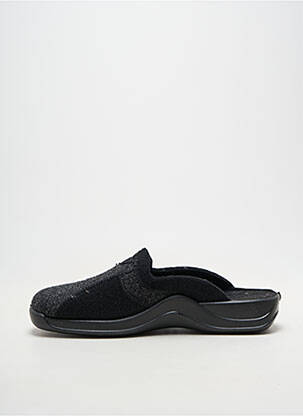 Chaussons/pantoufles bout rond bout rond noir ROHDE homme