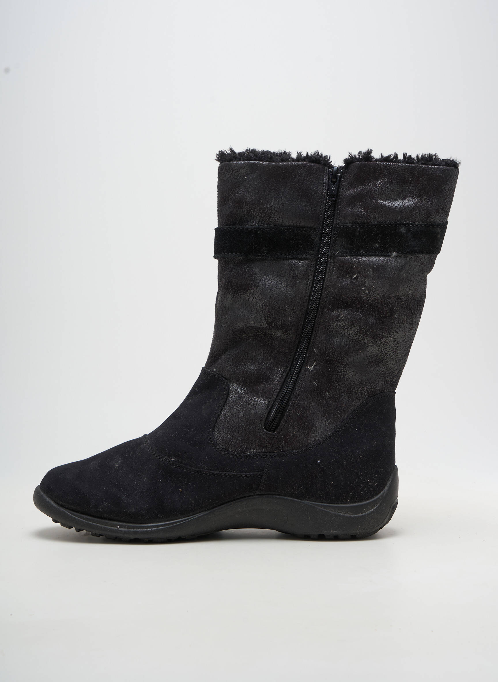 Bottes fourrée talon plat jusqu'à 3cm noir GABOR femme