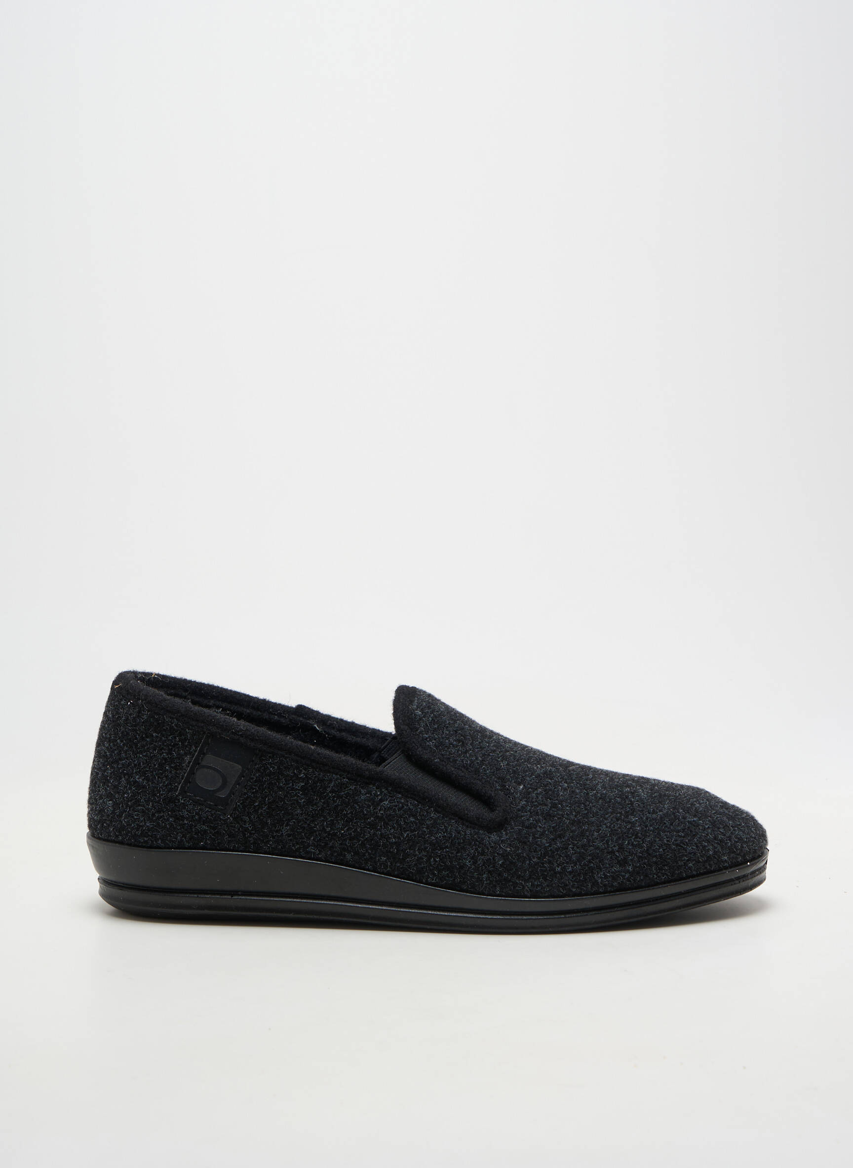 Chaussons/pantoufles bout rond bout rond noir ROHDE homme