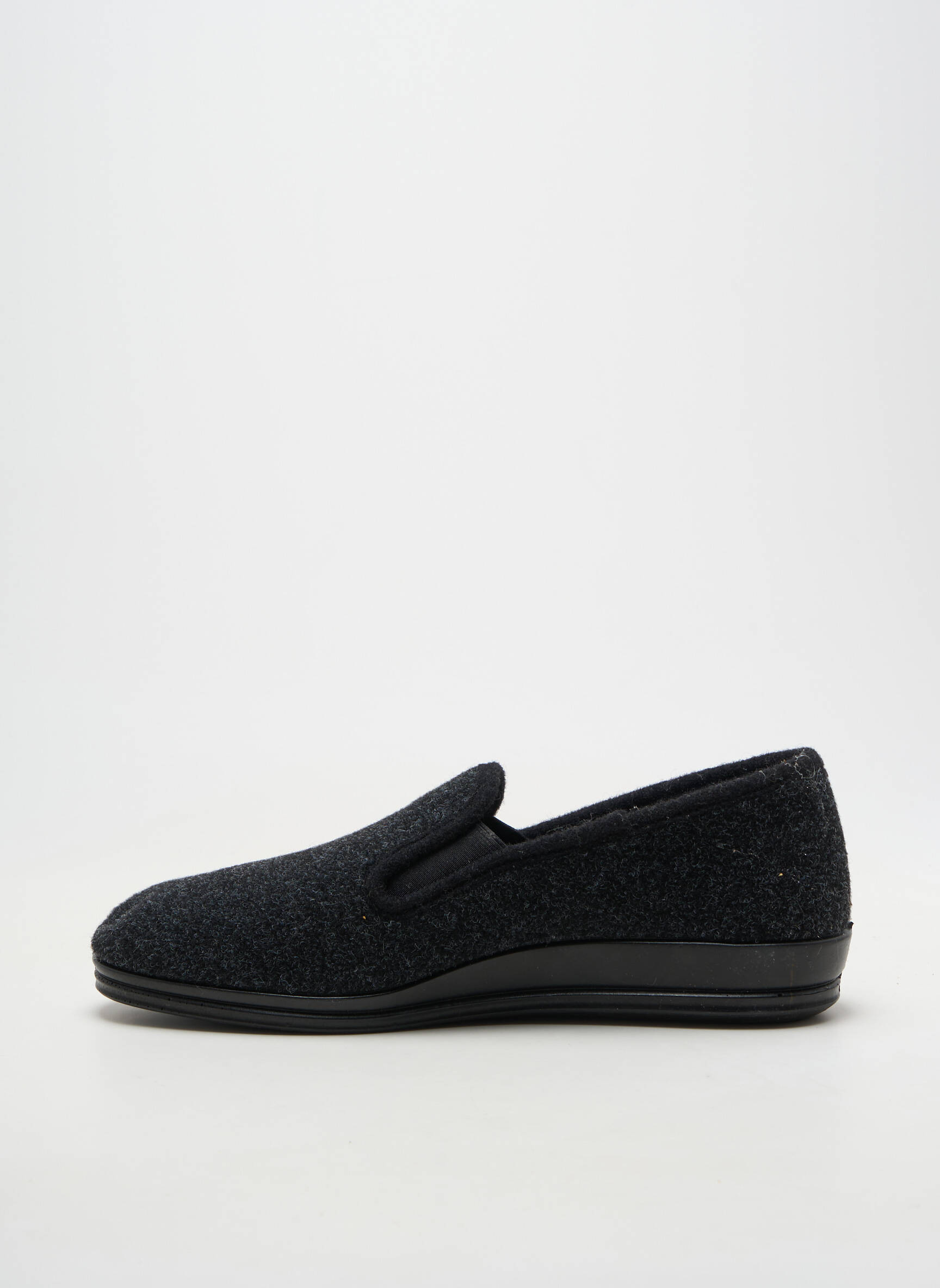 Chaussons/pantoufles bout rond bout rond noir ROHDE homme