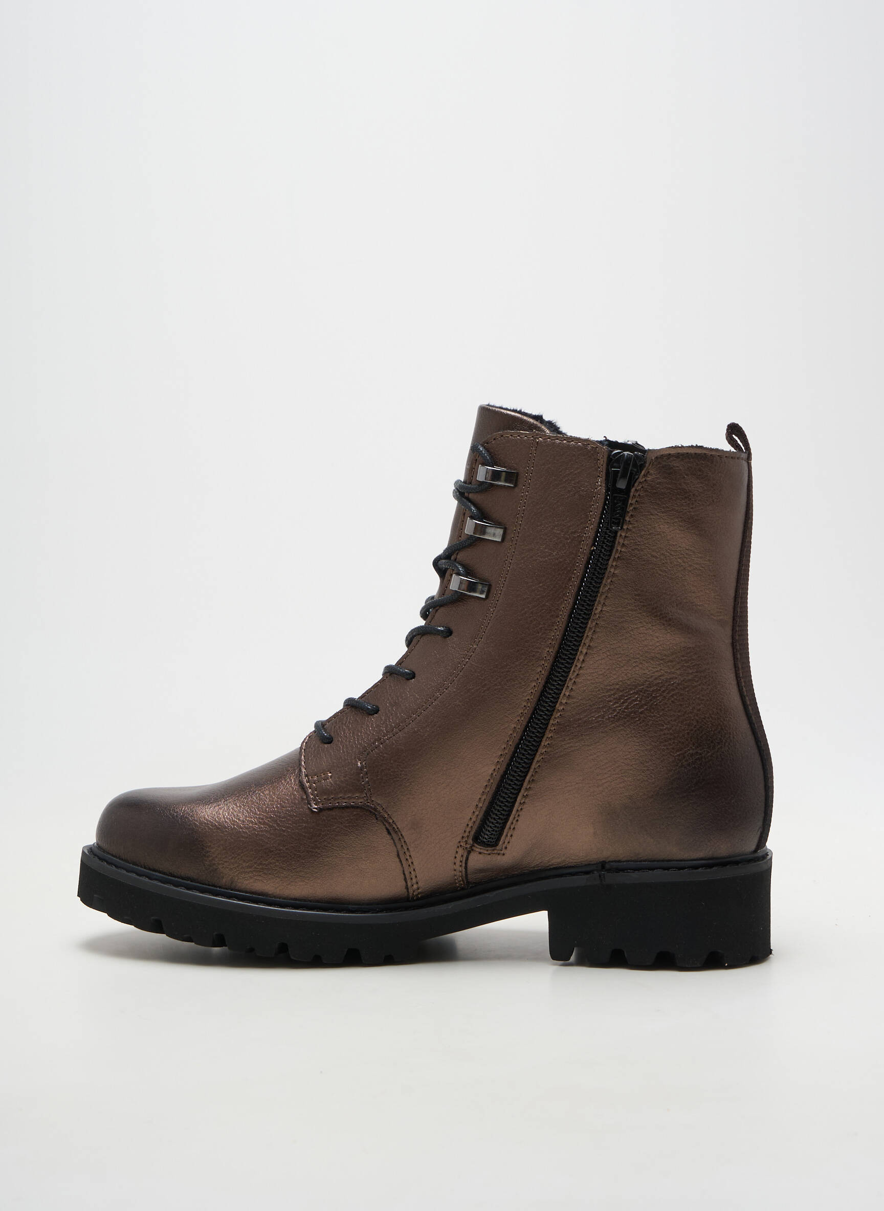 Bottines/boots fourrée talon de 4 à 6cm marron REMONTE femme