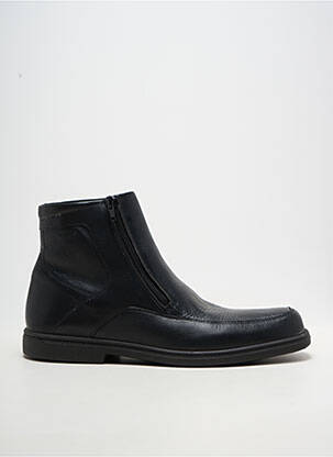 Bottines/boots bout carré chiquet noir SLEDGERS homme