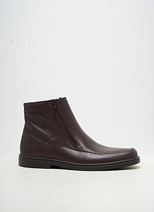 Bottines/boots bout carré chiquet marron SLEDGERS homme