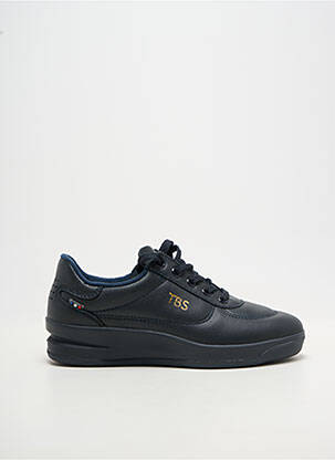 Baskets matière lisse bout rond noir TBS homme