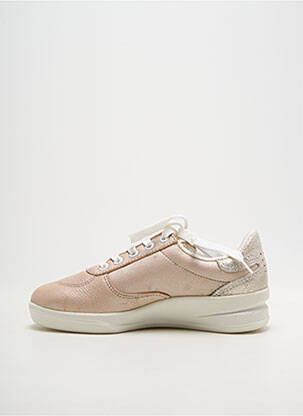 Baskets matière lisse talon plat jusqu'à 3cm rose TBS femme
