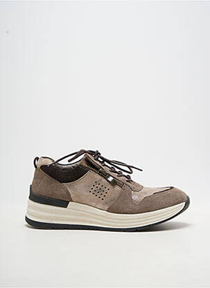 Baskets nubuck talon plat jusqu'à 3cm gris TBS femme