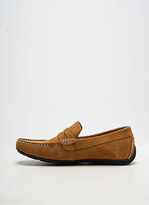 Mocassins nubuck bout rond marron TBS homme