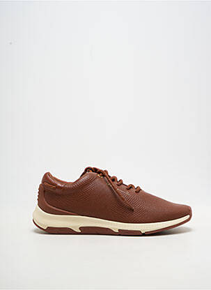 Baskets matière lisse talon plat jusqu'à 3cm marron TBS femme