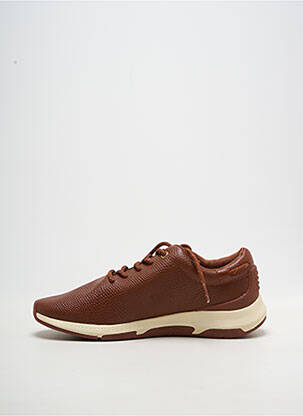 Baskets matière lisse talon plat jusqu'à 3cm marron TBS femme