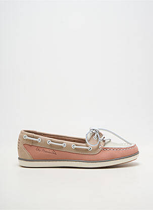 Chaussures bâteau matière lisse talon plat jusqu'à 3cm rose TBS femme
