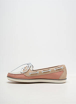 Chaussures bâteau matière lisse talon plat jusqu'à 3cm rose TBS femme