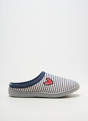 Chaussons/pantoufles bout rond talon plat jusqu'à 3cm bleu ROAL femme