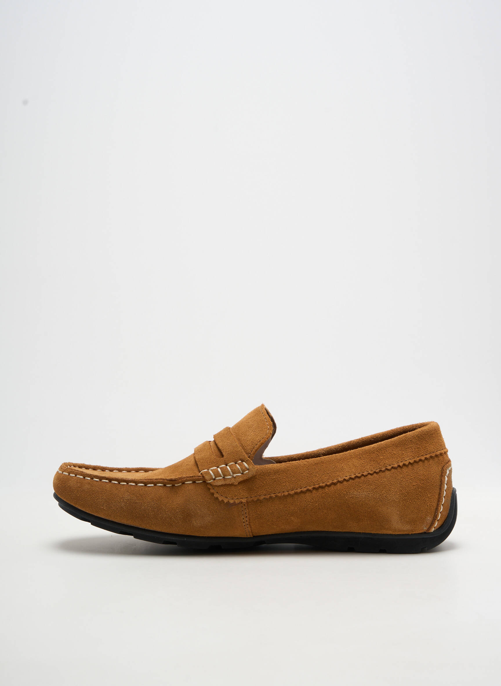 Mocassins nubuck bout rond marron TBS homme
