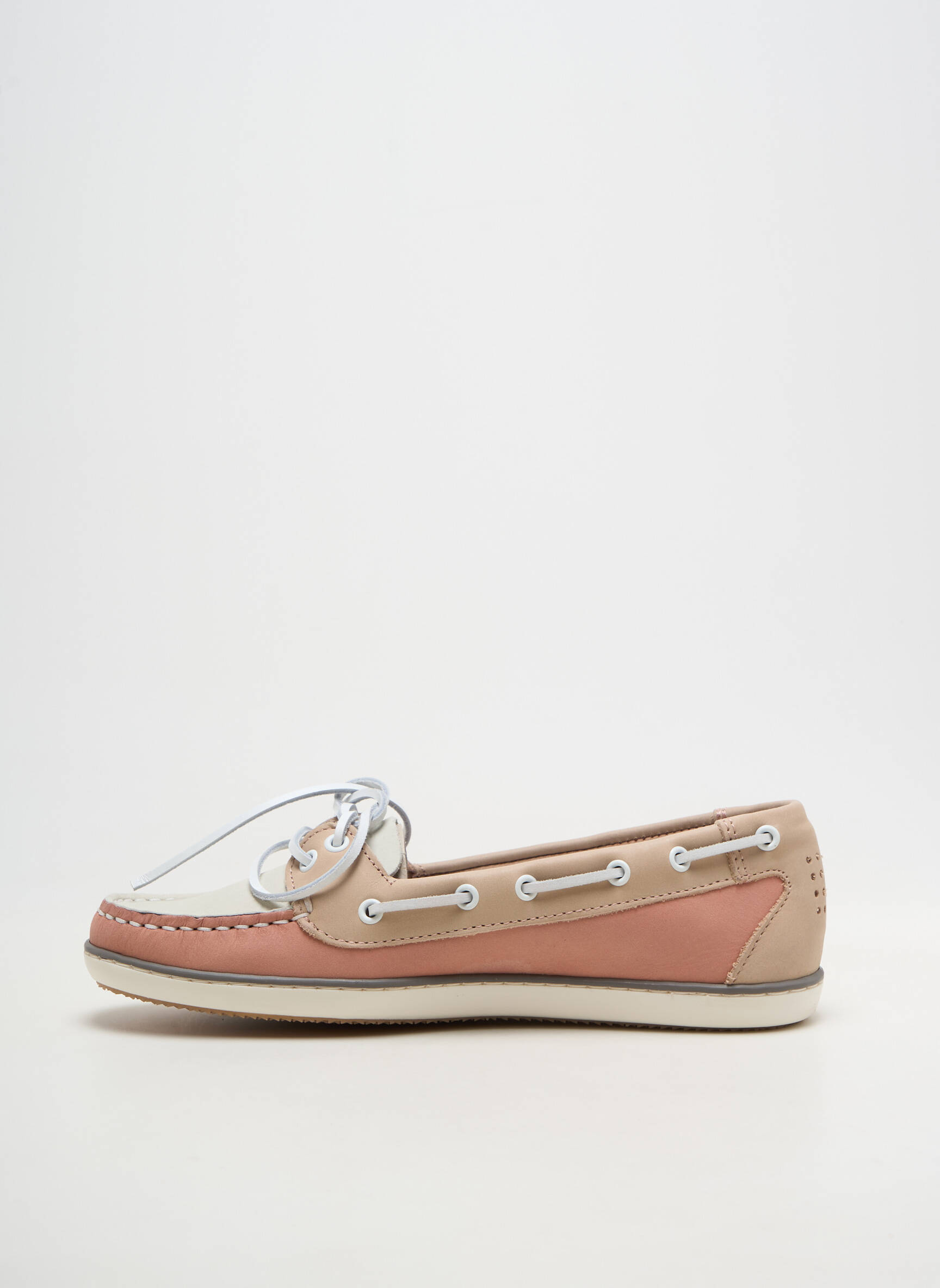 Chaussures bâteau matière lisse talon plat jusqu'à 3cm rose TBS femme
