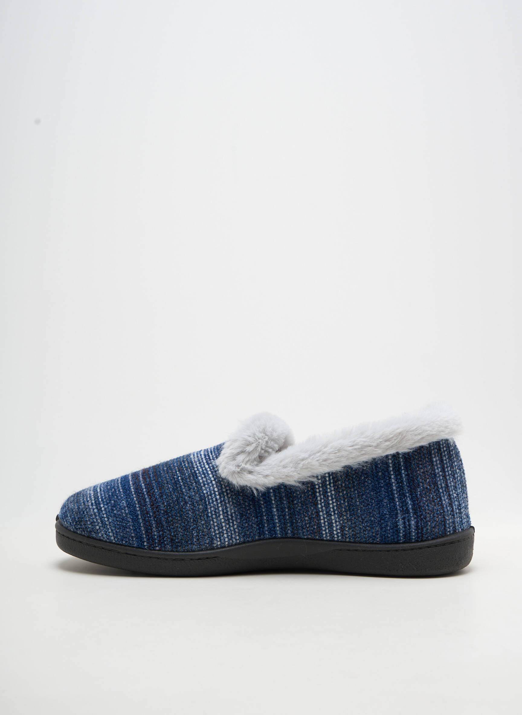 Chaussons/pantoufles bout rond bout rond bleu ROAL homme