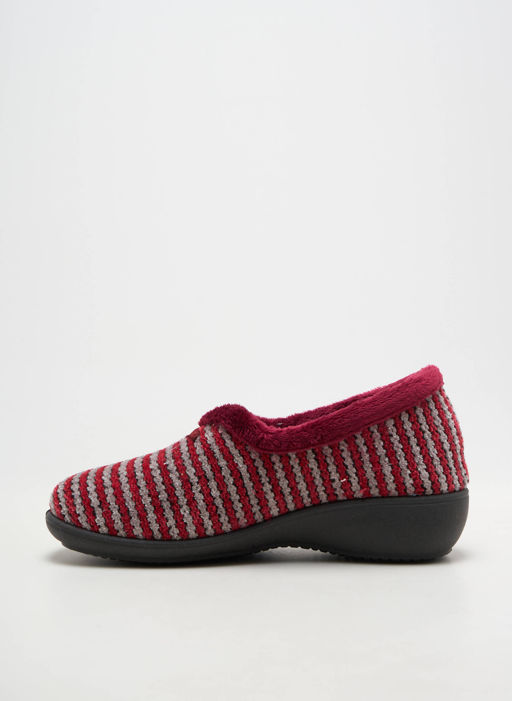Chaussons/pantoufles tissage velours talon plat jusqu'à 3cm rouge ROAL femme