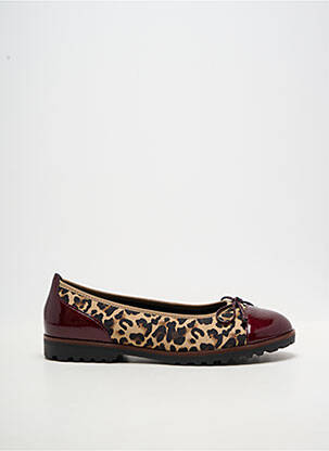 Ballerines tissage vernis talon plat jusqu'à 3cm rouge GABOR femme