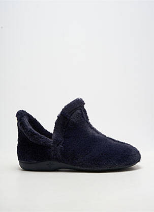 Chaussons/pantoufles tissage velours talon plat jusqu'à 3cm bleu LA BANDE À MICH' femme