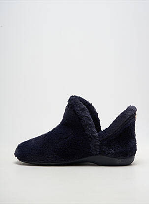 Chaussons/pantoufles tissage velours talon plat jusqu'à 3cm bleu LA BANDE À MICH' femme
