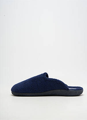 Chaussons/pantoufles tissage velours bout rond bleu LA BANDE À MICH' homme