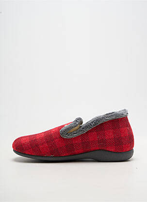 Chaussons/pantoufles bout rond bout rond rouge LA BANDE À MICH' homme