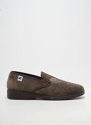 Chaussons/pantoufles tissage velours chiquet vert LA BANDE À MICH' homme