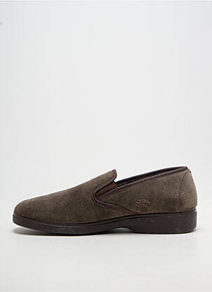 Chaussons/pantoufles tissage velours chiquet vert LA BANDE À MICH' homme
