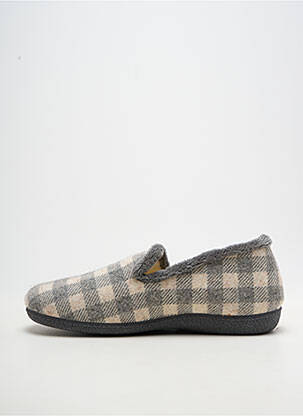 Chaussons/pantoufles bout rond bout rond gris LA BANDE À MICH' homme