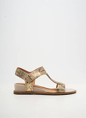 Sandales/nu pieds semi compensé talon de 4 à 6cm or MAM'ZELLE femme