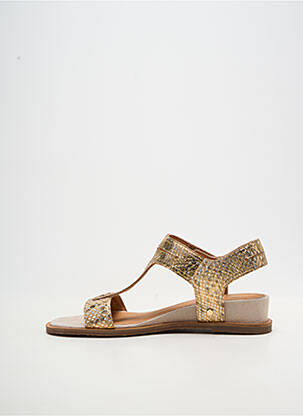 Sandales/nu pieds semi compensé talon de 4 à 6cm or MAM'ZELLE femme