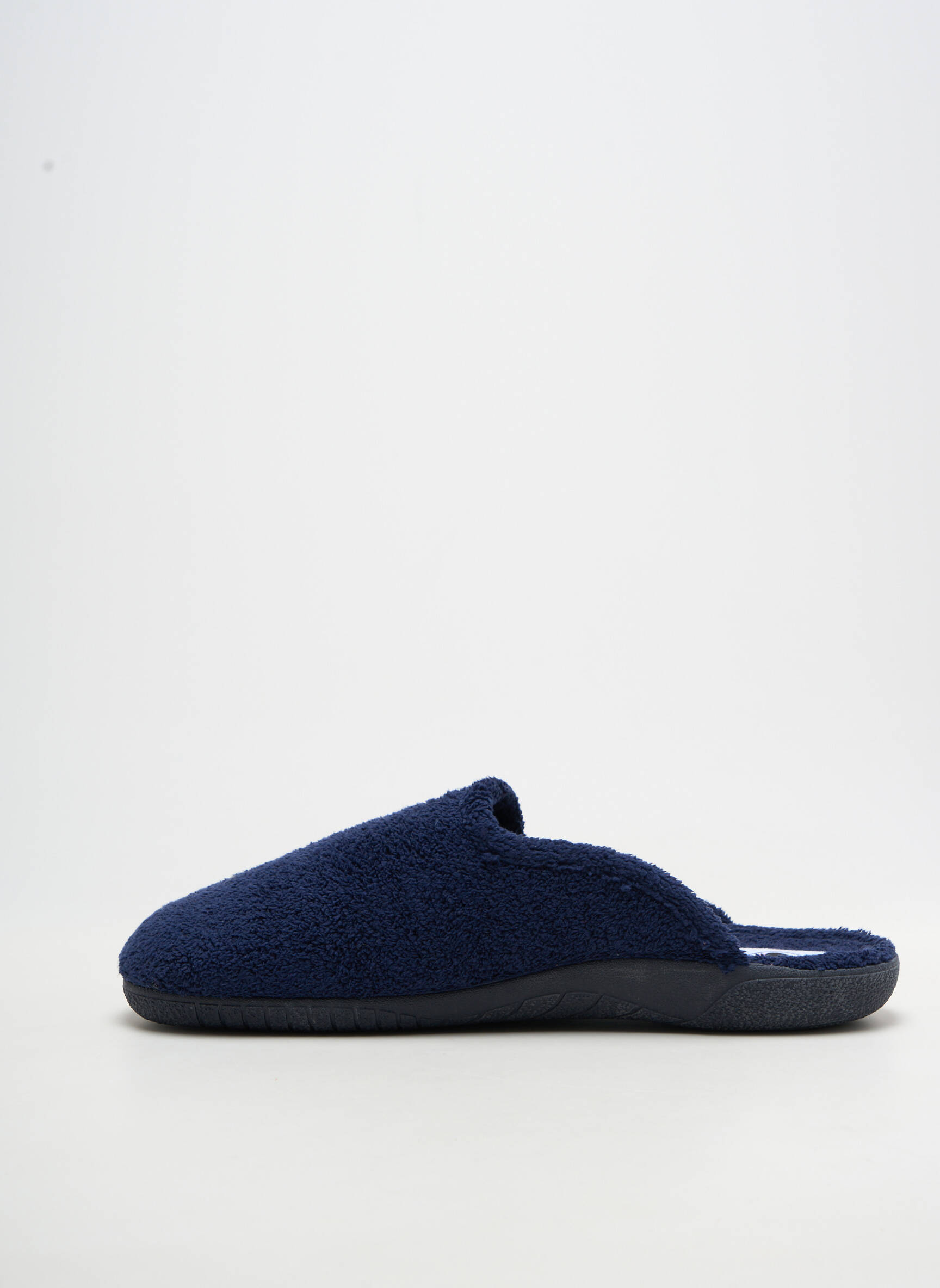 Chaussons/pantoufles tissage velours bout rond bleu LA BANDE À MICH' homme