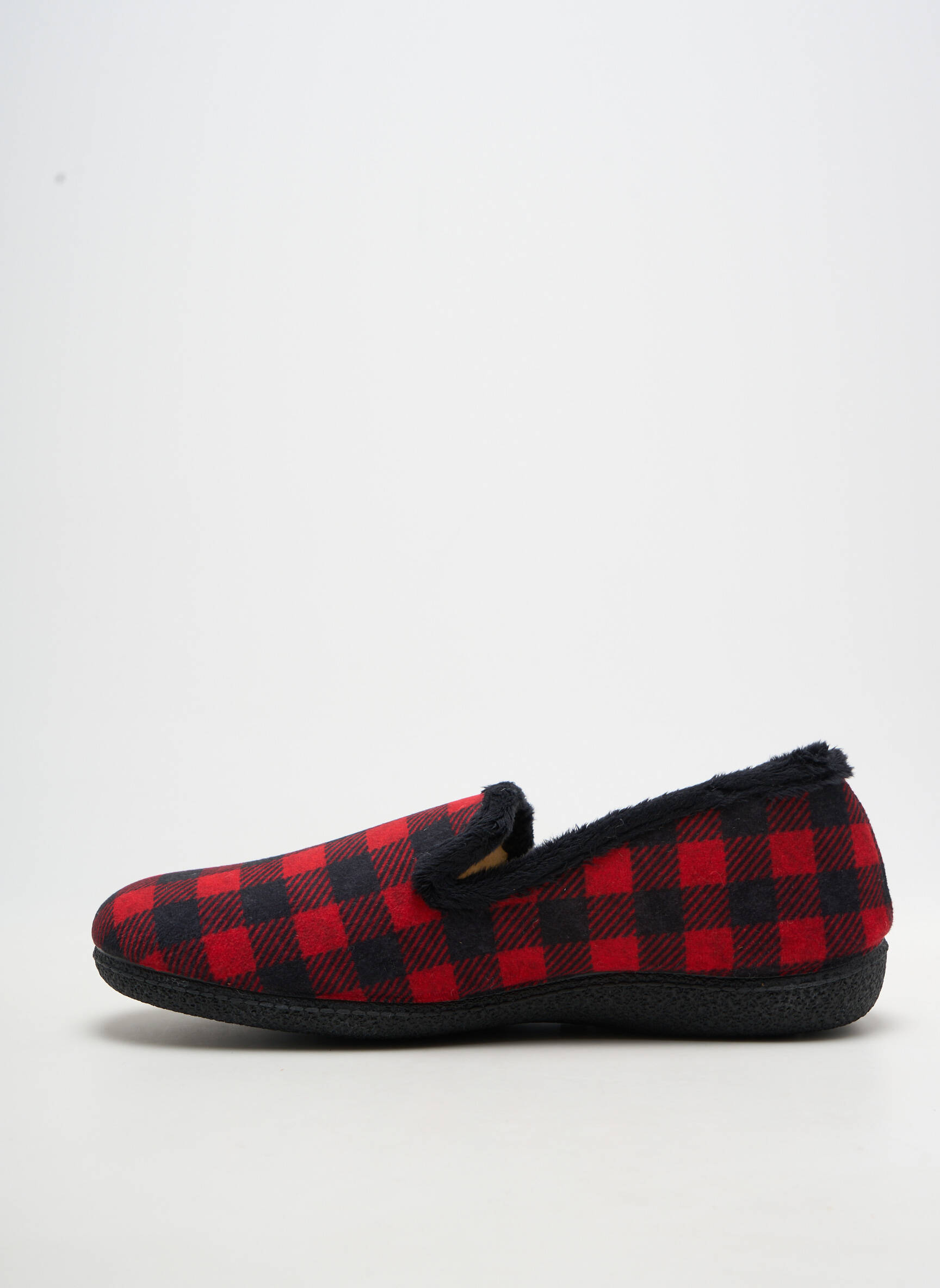 Chaussons/pantoufles tissage velours bout rond rouge LA BANDE À MICH' homme