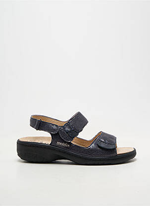 Sandales/nu pieds chiquet talon de 4 à 6cm bleu MOBILS femme