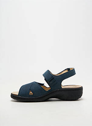 Sandales/nu pieds chiquet talon de 4 à 6cm bleu MOBILS femme