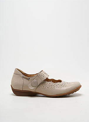 Chaussures de confort tissage satiné talon plat jusqu'à 3cm beige MOBILS femme