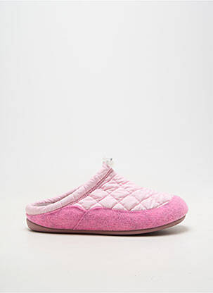 Chaussons/pantoufles tissage satiné talon plat jusqu'à 3cm rose CM CONFORT femme