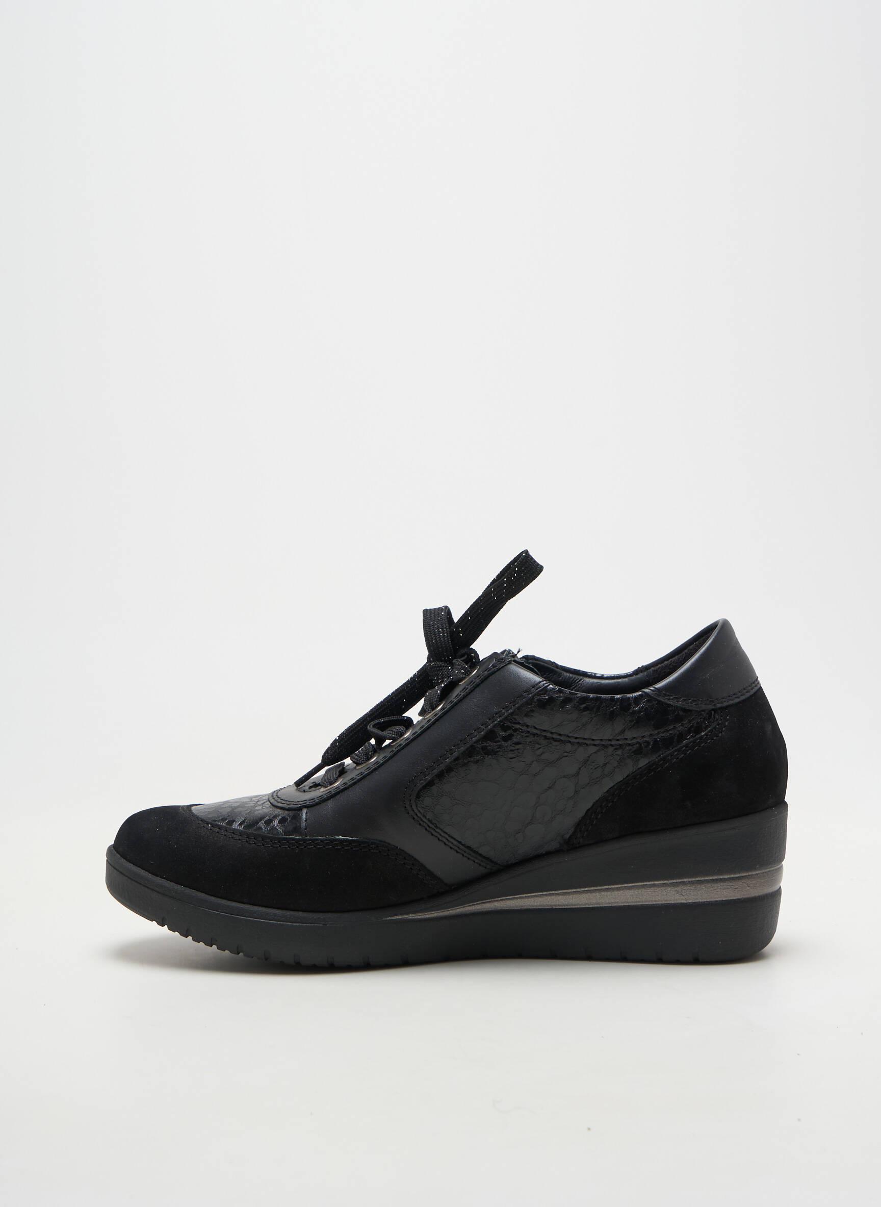 Chaussures de confort fermeture lacets talon de 4 à 6cm noir MOBILS femme