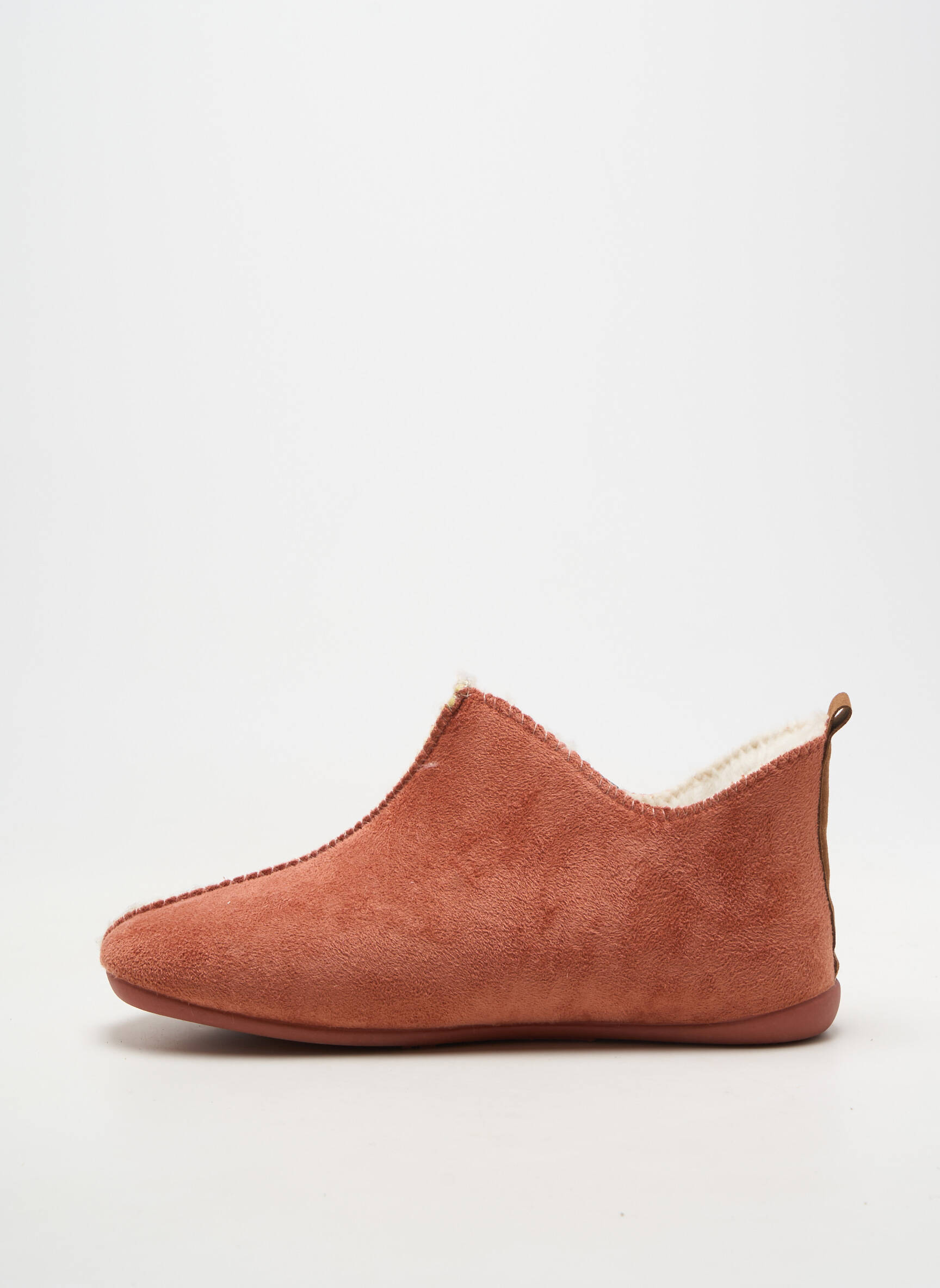 Chaussons/pantoufles tissage velours talon plat jusqu'à 3cm rose CM CONFORT femme