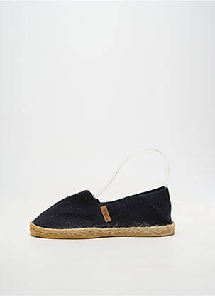 Espadrilles bout rond talon plat jusqu'à 3cm noir LA MAISON DE L'ESPADRILLE femme