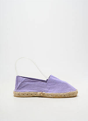 Espadrilles bout rond talon plat jusqu'à 3cm violet LA MAISON DE L'ESPADRILLE femme