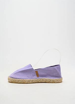 Espadrilles bout rond talon plat jusqu'à 3cm violet LA MAISON DE L'ESPADRILLE femme