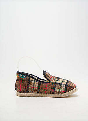 Chaussons/pantoufles fourrée bout rond beige JEVA garçon