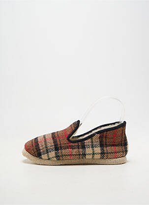 Chaussons/pantoufles fourrée bout rond beige JEVA garçon