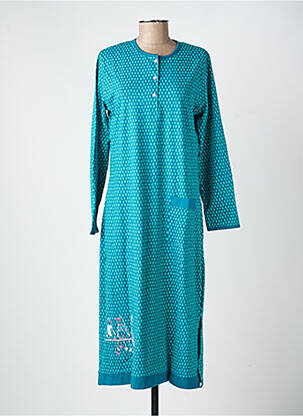 Chemise de nuit manches longues bleu ROSE POMME femme
