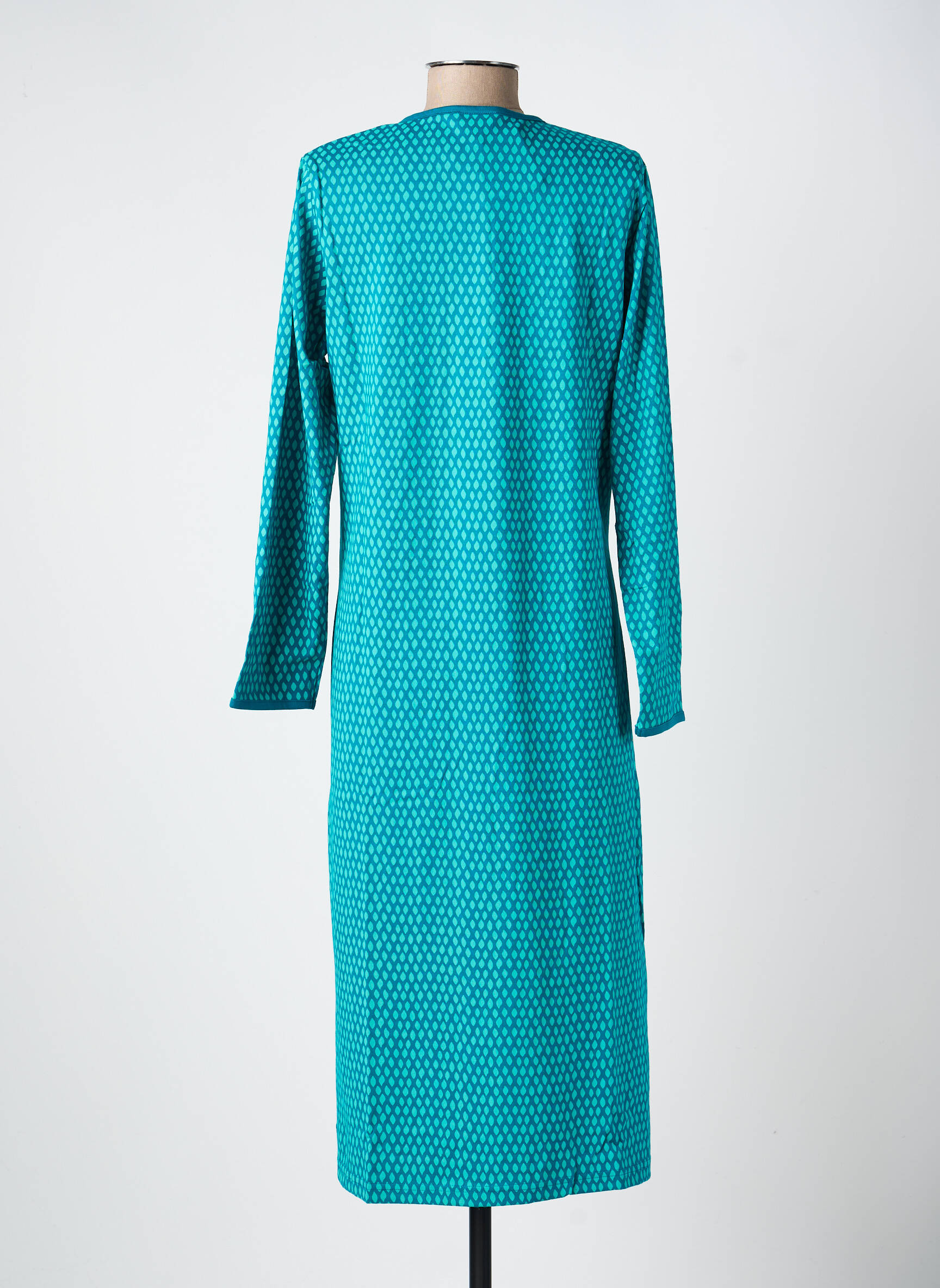 Chemise de nuit manches longues bleu ROSE POMME femme
