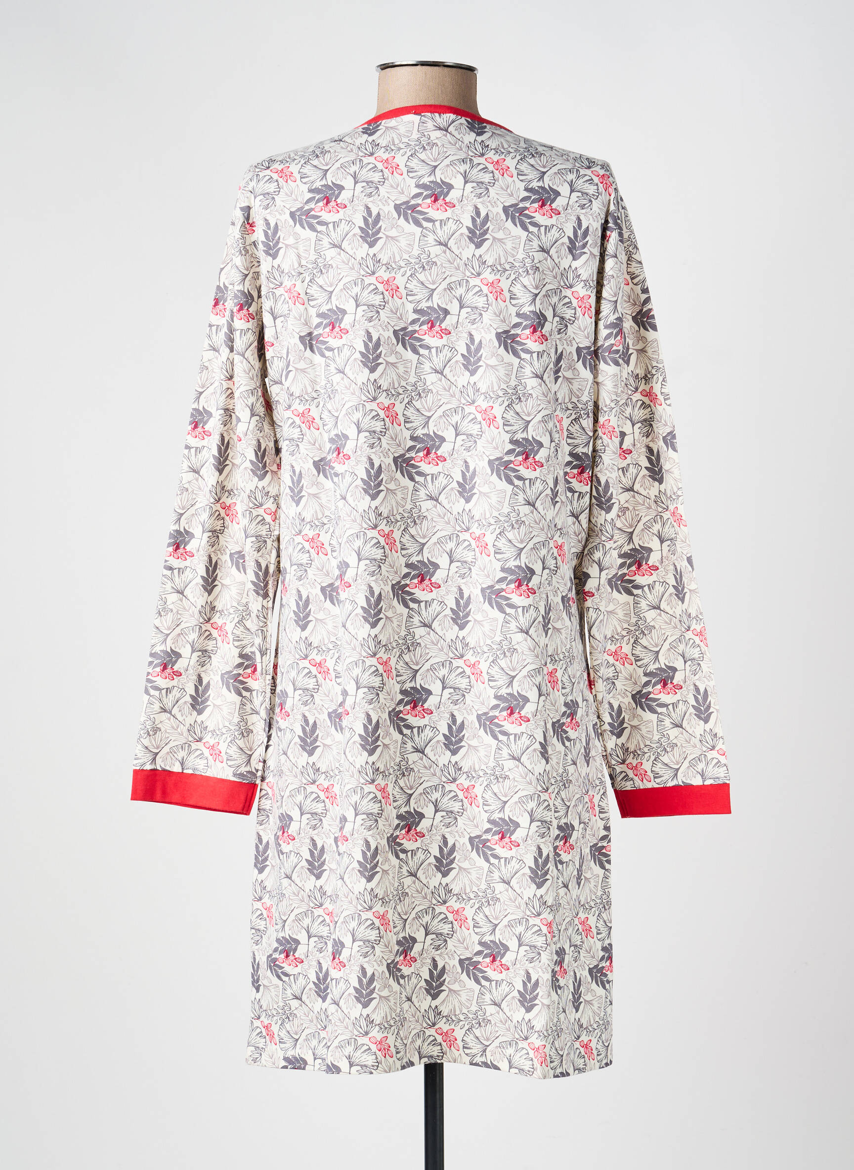 Chemise de nuit manches longues gris ROSE POMME femme