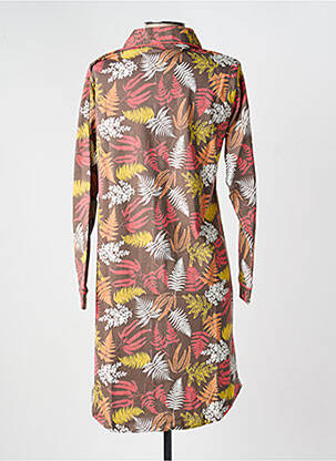 Chemise de nuit manches longues marron ROSE POMME femme