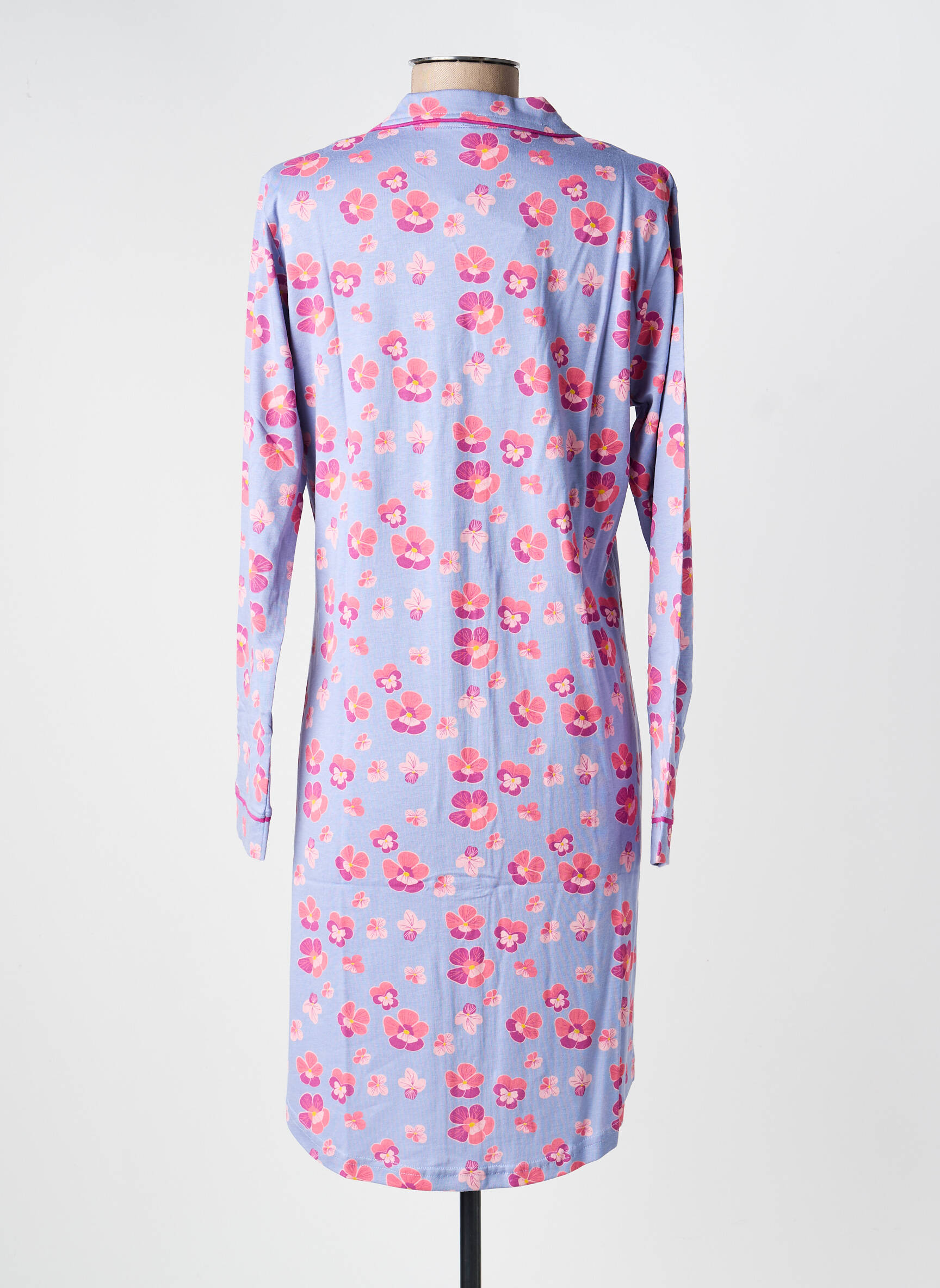 Chemise de nuit manches longues violet ROSE POMME femme